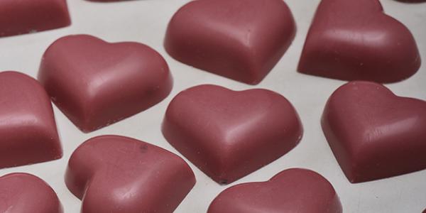 Ruby chocolade harten